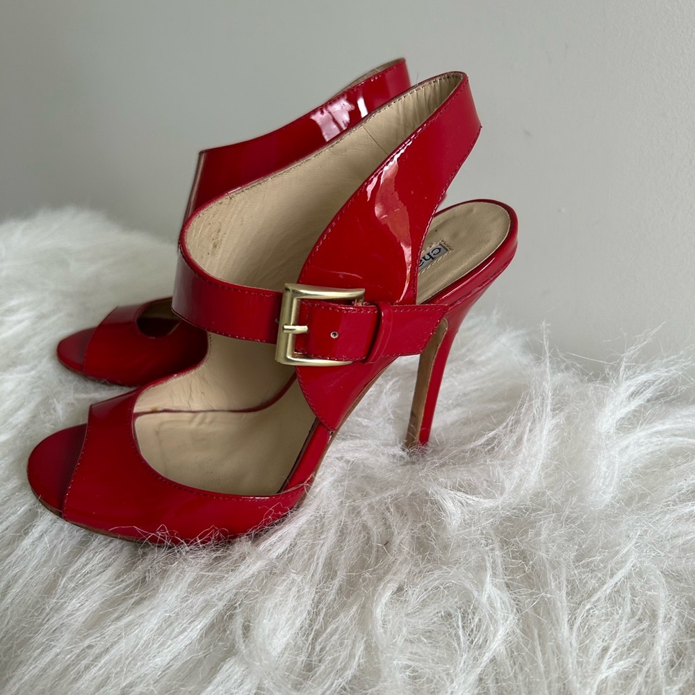 Red patent Charles David shoes
